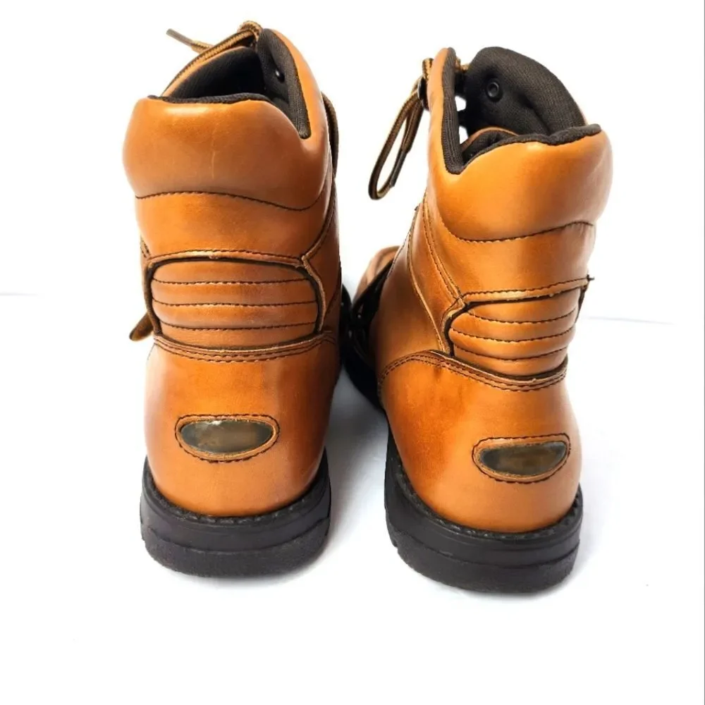 Rockport XCS Leather Hightop Boots Camel Size 9.5